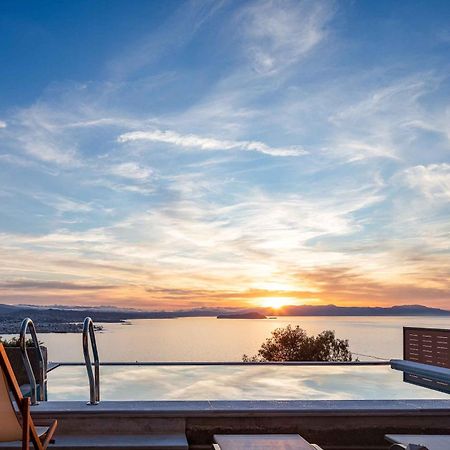 Omnia Luxury Villas - "Heated" Pools & Breathtaking Seaviews! Hriszí Aktí Haniá Kültér fotó