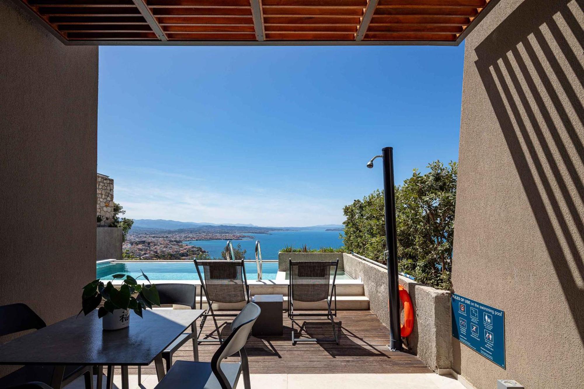 Omnia Luxury Villas - "Heated" Pools & Breathtaking Seaviews! Hriszí Aktí Haniá Kültér fotó
