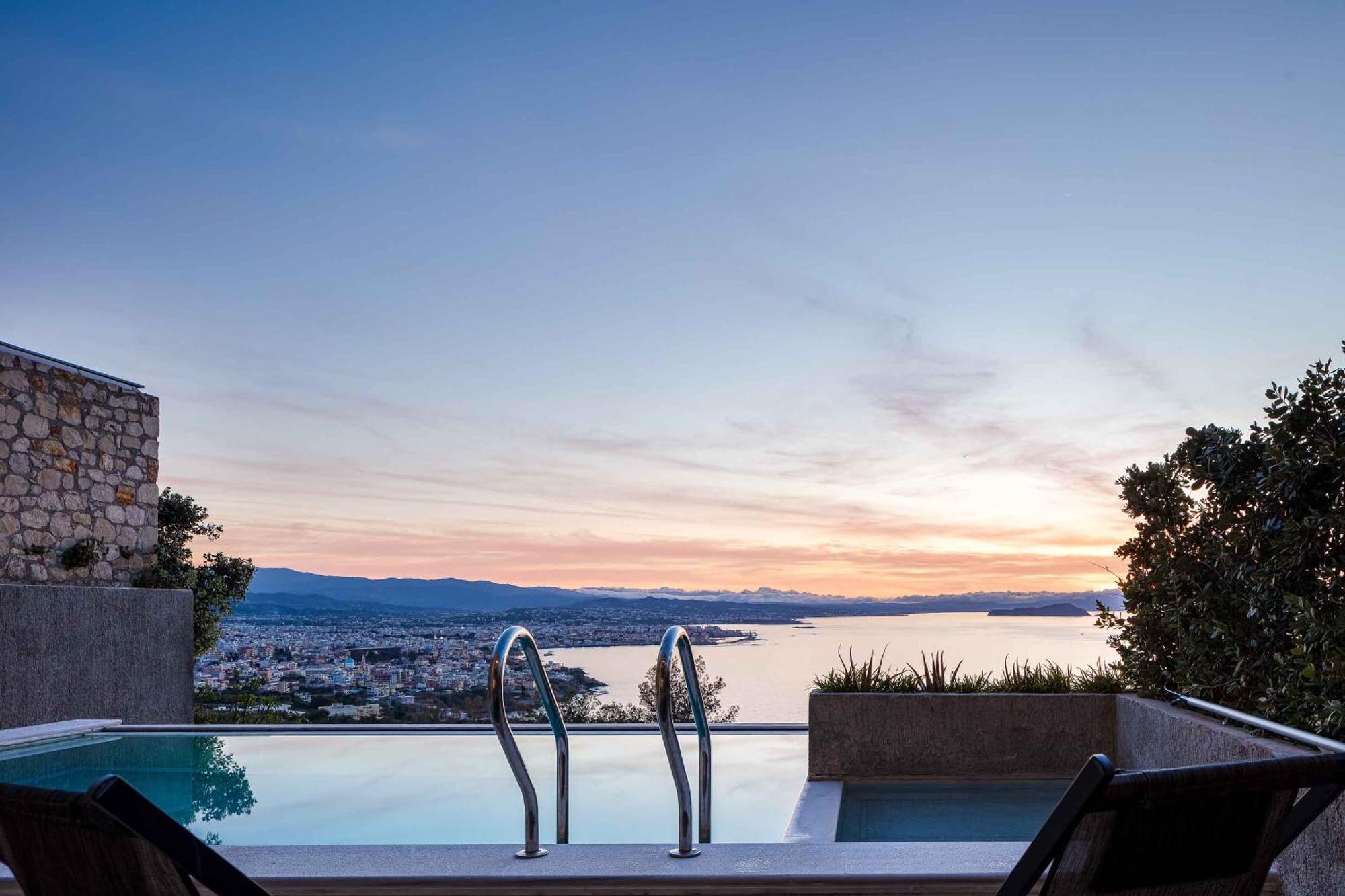 Omnia Luxury Villas - "Heated" Pools & Breathtaking Seaviews! Hriszí Aktí Haniá Kültér fotó