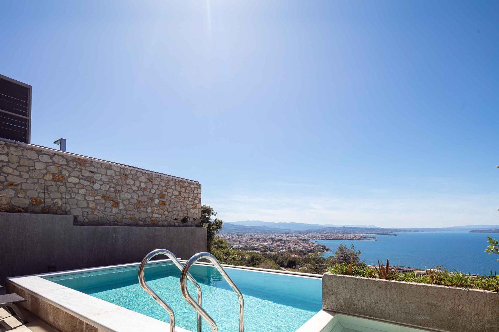 Omnia Luxury Villas - "Heated" Pools & Breathtaking Seaviews! Hriszí Aktí Haniá Kültér fotó
