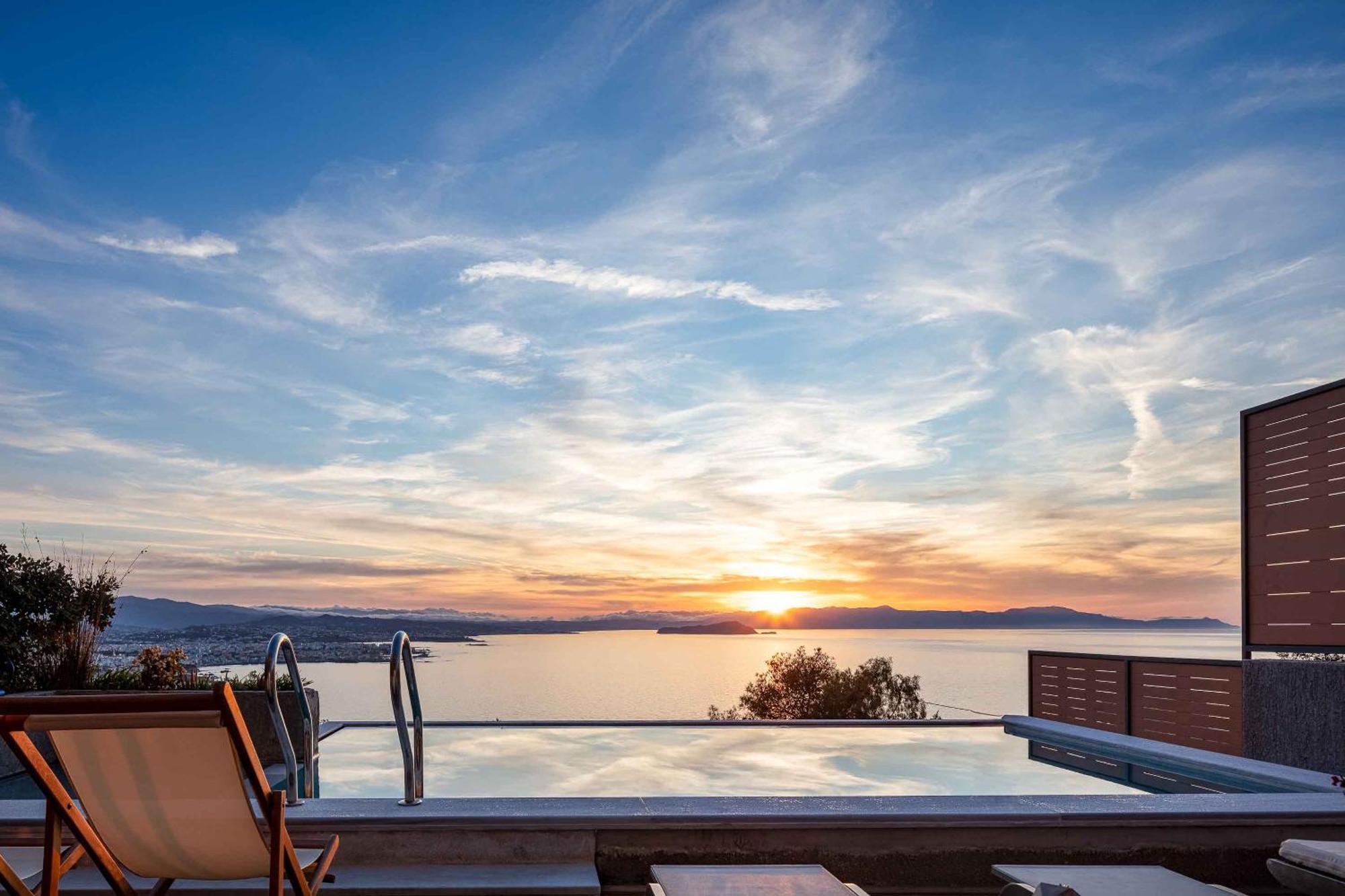Omnia Luxury Villas - "Heated" Pools & Breathtaking Seaviews! Hriszí Aktí Haniá Kültér fotó